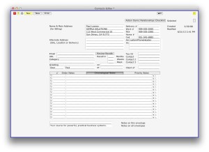 Rental Software Rental Contacts Screen